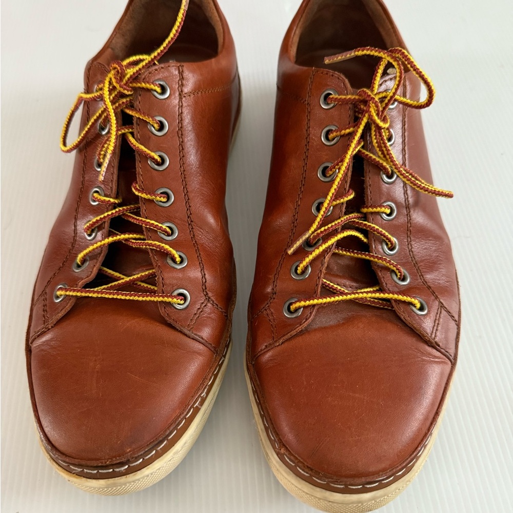 Allen Edmonds "PORTER‎ DERBY" Leather Sneakers 9 E Walnut DISCONTINUED (900) - Picture 2 of 9